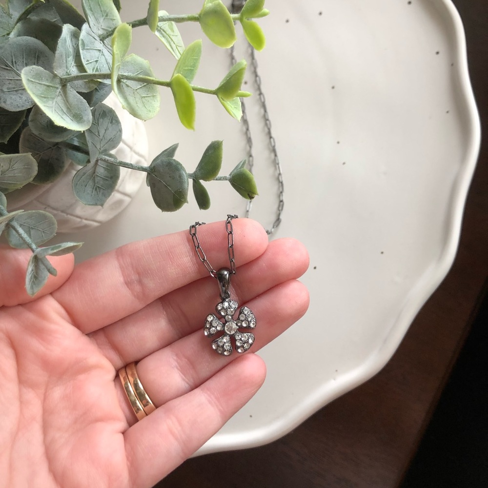 Lia Sophia “snowflake” crystal necklace